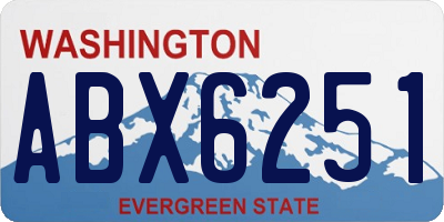 WA license plate ABX6251
