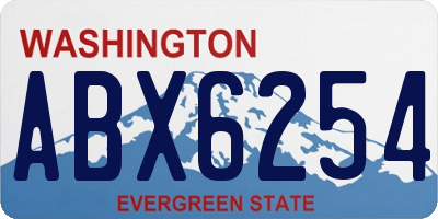 WA license plate ABX6254