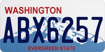 WA license plate ABX6257