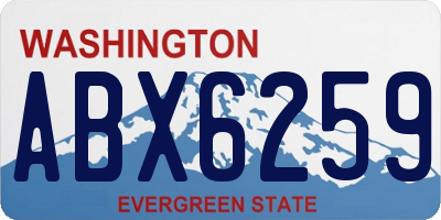 WA license plate ABX6259