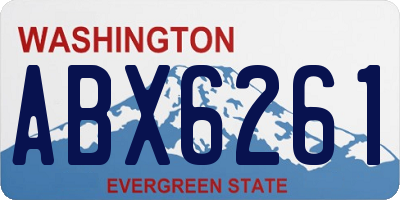 WA license plate ABX6261