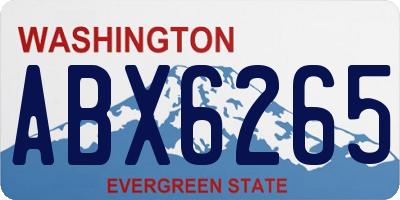 WA license plate ABX6265