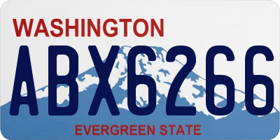 WA license plate ABX6266