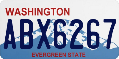 WA license plate ABX6267