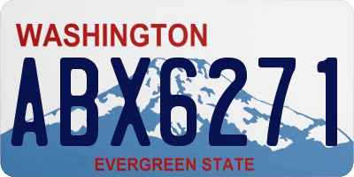 WA license plate ABX6271
