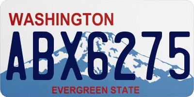 WA license plate ABX6275