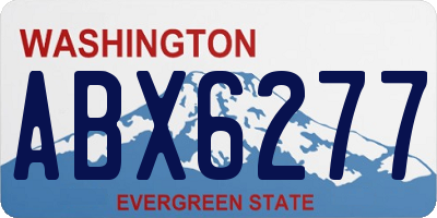 WA license plate ABX6277