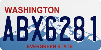WA license plate ABX6281