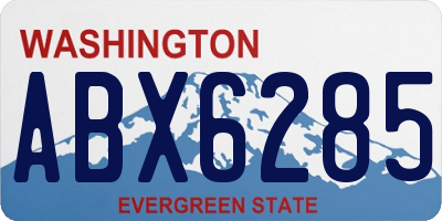WA license plate ABX6285