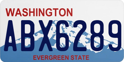 WA license plate ABX6289