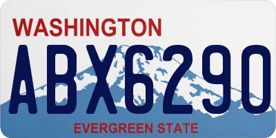 WA license plate ABX6290