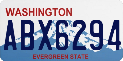 WA license plate ABX6294