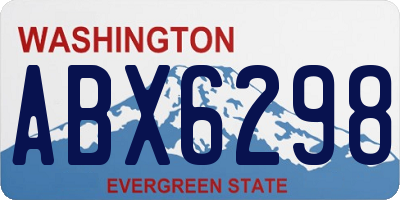 WA license plate ABX6298