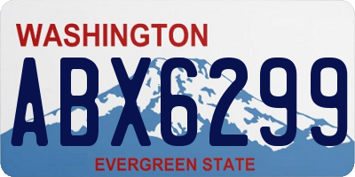 WA license plate ABX6299