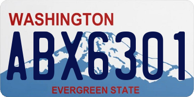 WA license plate ABX6301