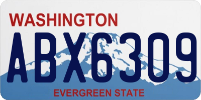 WA license plate ABX6309