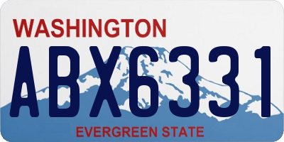 WA license plate ABX6331