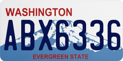 WA license plate ABX6336
