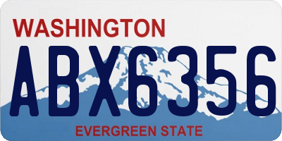 WA license plate ABX6356