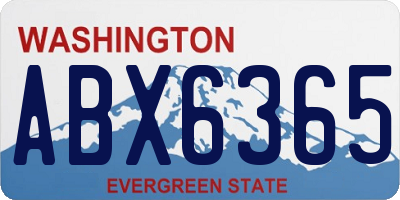 WA license plate ABX6365