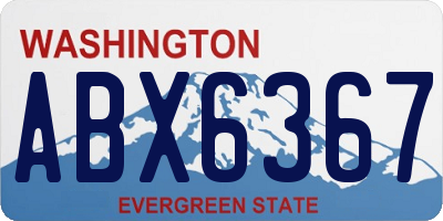 WA license plate ABX6367