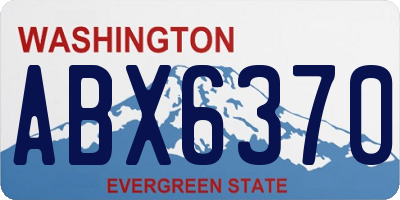 WA license plate ABX6370