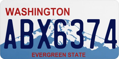WA license plate ABX6374