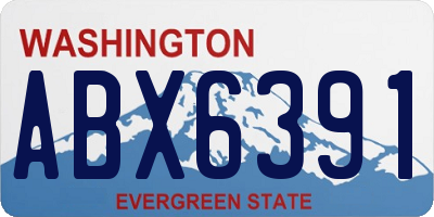 WA license plate ABX6391