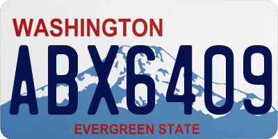 WA license plate ABX6409