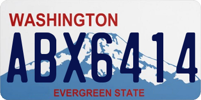 WA license plate ABX6414