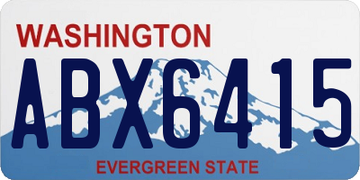 WA license plate ABX6415