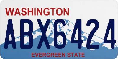 WA license plate ABX6424