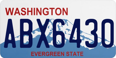 WA license plate ABX6430