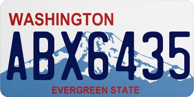 WA license plate ABX6435