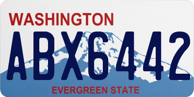 WA license plate ABX6442