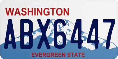 WA license plate ABX6447