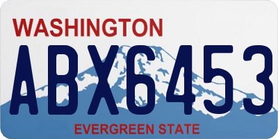 WA license plate ABX6453