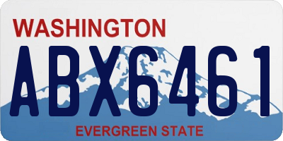 WA license plate ABX6461