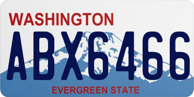 WA license plate ABX6466
