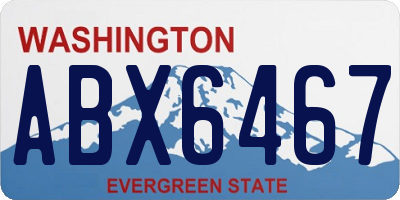 WA license plate ABX6467