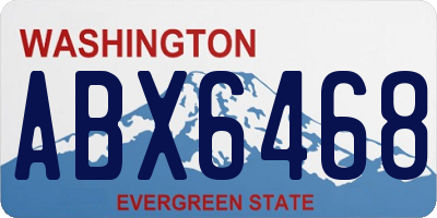 WA license plate ABX6468