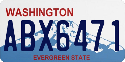 WA license plate ABX6471