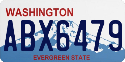 WA license plate ABX6479