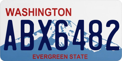 WA license plate ABX6482