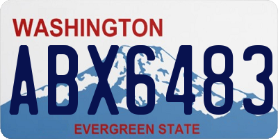 WA license plate ABX6483