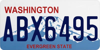 WA license plate ABX6495