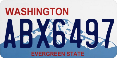 WA license plate ABX6497