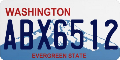 WA license plate ABX6512