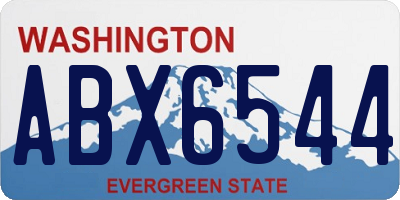 WA license plate ABX6544