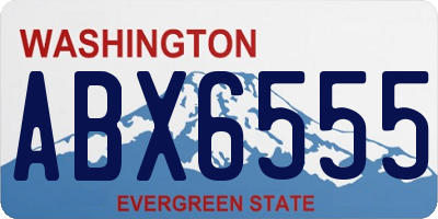 WA license plate ABX6555